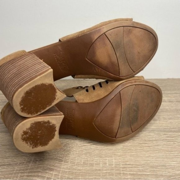 Franco Sarto Brown Janice Block Heel Sandal Size 8.5 - Picture 5 of 8